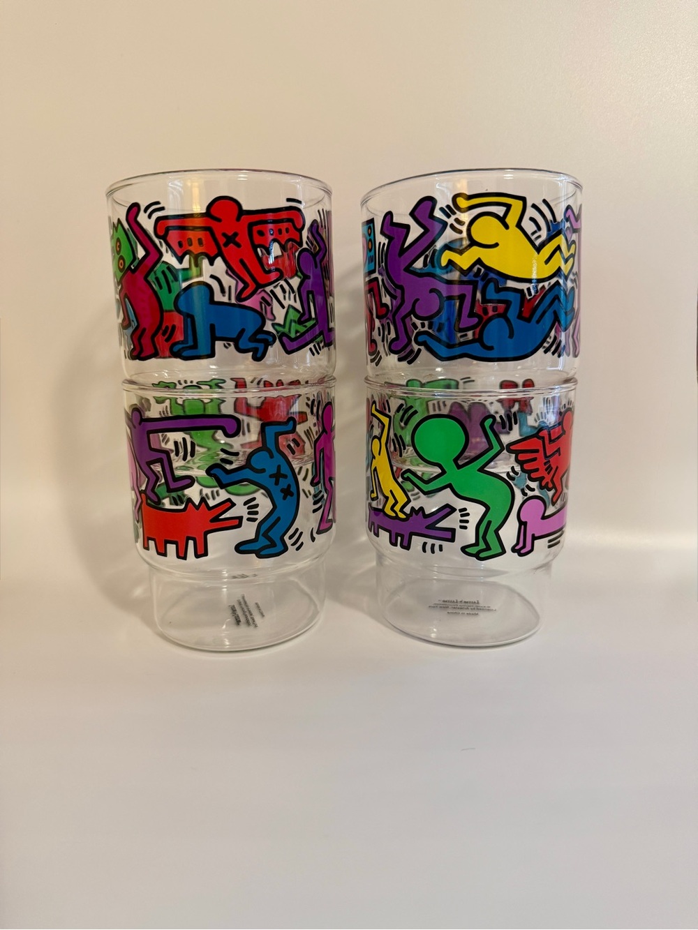 Colorful Keith Haring Pop Art Tumbler Set